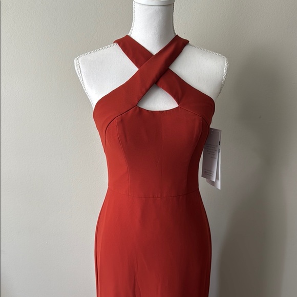 NWT| Hayley Paige Dress y ocasions color Siena/siena style no: 52014 - Picture 3 of 15